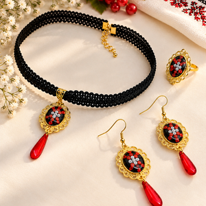Set bijuterii motiv popular traditional 02213 - bijuterii - seturi de bijuterii - Artynos.ro