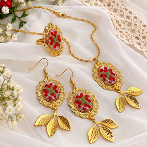 Set bijuterii motiv traditional popular 02216 - bijuterii - seturi de bijuterii - Artynos.ro