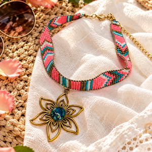 Colier boho-chic 02558 - bijuterii - coliere - coliere cu pandative - Artynos.ro