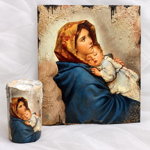 Set icoana-suport lumanare 02563 - casă & stil de viață - accesorii religioase - binecuvântarea casei - Artynos.ro