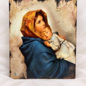 Icoana pe lemn ars 02564 - casă & stil de viață - accesorii religioase - binecuvântarea casei - Artynos.ro