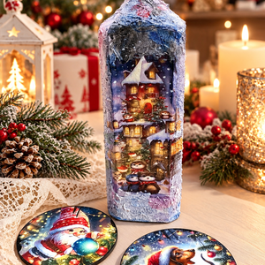 Set cadou de Crăciun 02581 - crăciun - decorațiuni de advent - decor pentru masa de advent - Artynos.ro