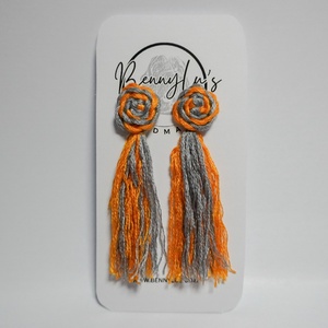 Cercei Tassel Macrame Handmade - Silver Gold, Bijuterii, Cercei, Cercei cu franjuri, Altele, Confecționarea bijuteriilor, ARTYNOS