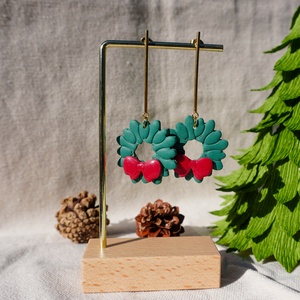 Cercei Handmade Lut Polimeric Wreath, Bijuterii, Cercei, Cercei agățați, Altele, Confecționarea bijuteriilor, ARTYNOS