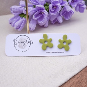 Cercei Handmade Lut Polimeric Coralla Verde, Bijuterii, Cercei, Cercei și ornamente pentru urechi, Altele, Confecționarea bijuteriilor, ARTYNOS