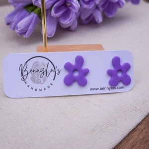 Cercei Handmade Lut Polimeric Coralla Mov, Bijuterii, Cercei, Cercei și ornamente pentru urechi, Altele, Confecționarea bijuteriilor, ARTYNOS