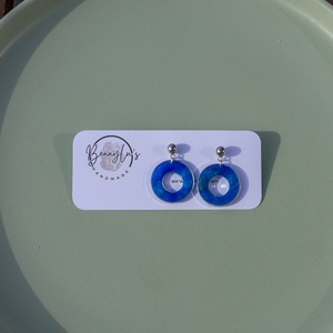 Cercei Handmade Lut Polimeric Tide Round - bijuterii - cercei - cercei agățați - Artynos.ro