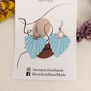 Cercei HandMade Baby Blue / Negru, Bijuterii, Cercei, Cercei lungi, Confectionarea bijuteriilor, Plastilina, ARTYNOS