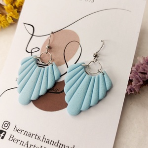 Cercei HandMade Baby Blue / Negru - bijuterii - cercei - cercei lungi - Artynos.ro