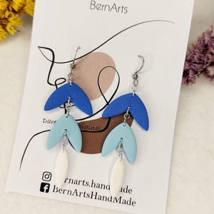 Cercei Lungi - Efect de Degradé Albastru - Feminin, Bijuterii, Cercei, Cercei lungi, Altele, Confectionarea bijuteriilor, ARTYNOS