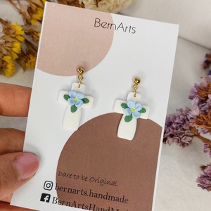 Cercei Paște Cruce Handmade - bijuterii - cercei - cercei lungi - Artynos.ro