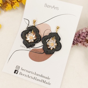 Cercei Eleganti - Negru - Lut Polimeric/ Otel inoxidabil - bijuterii - cercei - cercei lungi - Artynos.ro