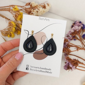 Cercei Eleganti - Minimalist - Negru - bijuterii - cercei - cercei lungi - Artynos.ro