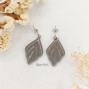 Cercei Gri Minimalisti - Design Simplu - Pentru zi de zi - bijuterii - cercei - cercei lungi - Artynos.ro