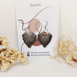 Cercei Negru-Gri Minimalist - Design Simplu - Pentru zi de zi - bijuterii - cercei - cercei lungi - Artynos.ro