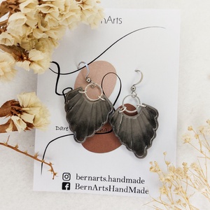 Cercei Negru-Gri Minimalist - Design Simplu - Pentru zi de zi - bijuterii - cercei - cercei lungi - Artynos.ro