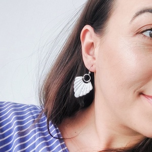 Cercei Negru-Gri Minimalist - Design Simplu - Pentru zi de zi - bijuterii - cercei - cercei lungi - Artynos.ro