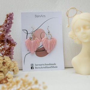 Cercei Dama Roz Sidefat Handmade - Strălucire Fină - Accesorii Romantic - bijuterii - cercei - cercei lungi - Artynos.ro