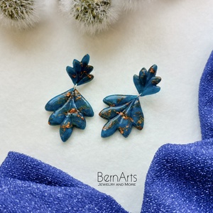 Cercei Dama Statement Albaștri Eleganți  - bijuterii - cercei - cercei lungi - Artynos.ro