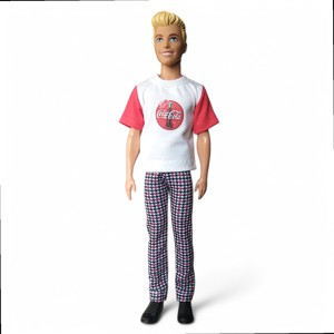 Pantaloni Ken cu croi drept și model în carouri mici (f004pk) � haine pentru păpuși de băieți de tip Barbie! (f004pk) -  - Artynos.ro