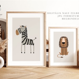 Safari animal imagine, serie poster minimal, camera de copii perete arta set 3 buc, , , ARTYNOS