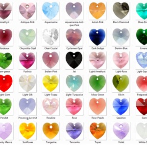 Pandantiv din cristal Swarovski: SWM heart (6228) 18mm în mai multe culori - accessorii și unelte - mărgea, componente de bijuterii - cristale swarovski - Artynos.ro