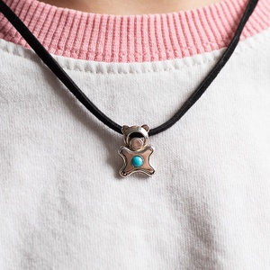 Animal-shaped, handmade silver pendant with turquoise stone for children - accessorii și unelte - accesorii decorative - figurine - Artynos.ro
