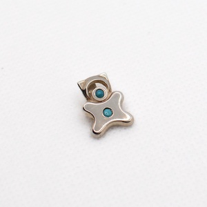 Animal-shaped, handmade silver pendant with turquoise stone for children, Accessorii si unelte, Accesorii decorative, Figurine, Confectionarea bijuteriilor, ARTYNOS