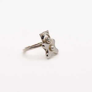 Animal-shaped, decorated with two pearl, adjustable-sized handcrafted silver ring for children, Accessorii si unelte, Margea, componente de bijuterii, Alte piese, Confectionarea bijuteriilor, ARTYNOS
