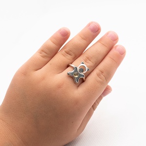 Animal-shaped, handmade sterling silver ring with a citrine gemstone, designed for children - accessorii și unelte - mărgea, componente de bijuterii - alte piese - Artynos.ro