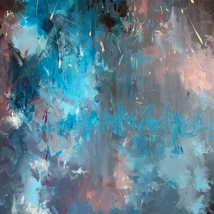 Pictura abstracta Cosmos, Arte vizuale si accesorii , Picturi, Pictura acrilica, Pictura, ARTYNOS