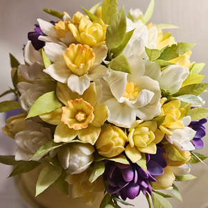 Aranjament de primăvară din flori de săpun - casă & stil de viață - decorațiuni de casă - accesorii florale - buchete de flori - Artynos.ro