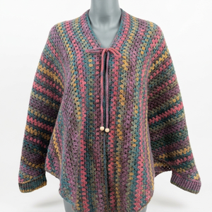Poncho crosetat manual - îmbrăcăminte și modă - haine damă - poncho - Artynos.ro