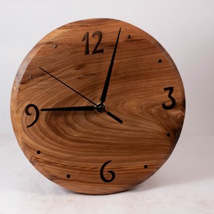 Ceas de perete din lemn, ceas rotund din lemn,  - Artynos.ro