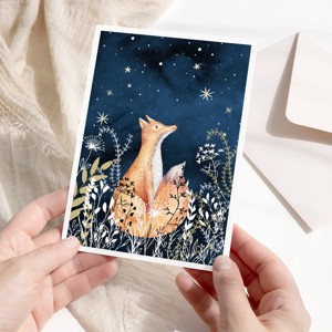 Carte poștală de Crăciun, felicitare, animal de pădure cadou companion -  - Artynos.ro