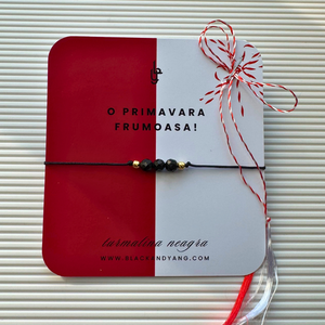 Bratara martisor cu turmalina neagra - auriu - Artynos.ro