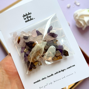 Mini-kit pentru manifestare cu cristale si palo santo - delulu is the solulu :) - bijuterii - brățări - brățară cu mărgele - Artynos.ro