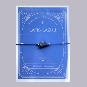 Bratara reglabila lapis lazuli cristal brut - intuitie si dezvoltare, Bijuterii, Bratari, Bratara charm, Confectionarea bijuteriilor, ARTYNOS