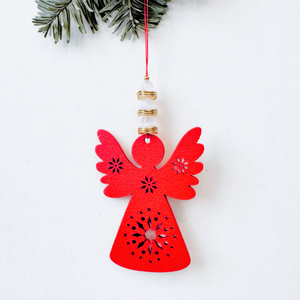 Decoratiune de Craciun cu cristale de selenit - inger - Artynos.ro