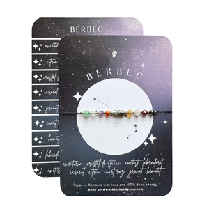 Bratara reglabila argintie Zodia Berbec din 9 cristale naturale si otel inoxidabil , Bijuterii, Bratari, Bratari din pietre semipretioase, Confectionarea bijuteriilor, ARTYNOS