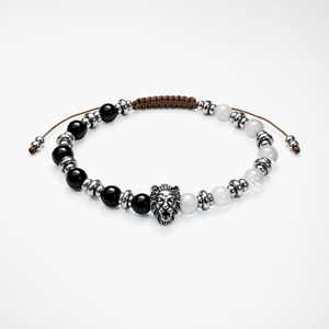 Bratara barbati cu turmalina neagra si selenit - protectie energetica - bijuterii - brățări - brățări din pietre semiprețioase - Artynos.ro