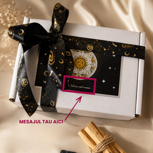 GRATUIT LA COMENZI PESTE 99 RON - Cutie personalizata cadou Black and Yang - Artynos.ro