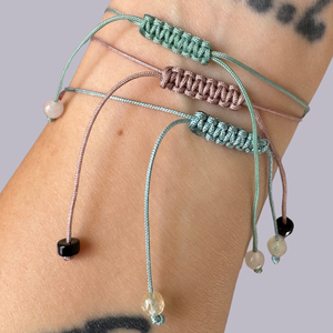 Set 3 Brățări Reglabile din Cristale Naturale � Citrin, Turmalină Neagră și Cuarț Roz - bijuterii - brățări - brățări din pietre semiprețioase - Artynos.ro