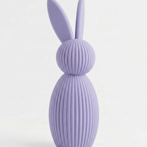 Figurina decorativa iepuras, print 3D, mov, design modern texturat, decor Paste, stil minimalist, ornament casa living - decor de sărbători - decorațiuni de paște - iepuraș de paște - Artynos.ro