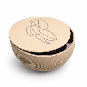 Bol pentru fistic și semințe, 17 cm, crem/maro, cu compartiment pentru coji - casă & stil de viață - decorațiuni de casă - decorațiuni de masă și rafturi - boluri decorative - Artynos.ro