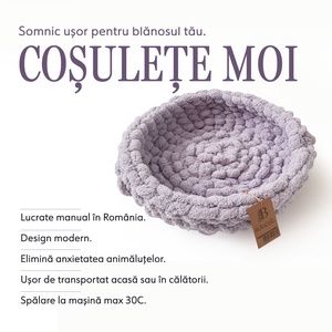 Culcus animale de companie gri deschis 40 cm (lucrat manual) - casă & stil de viață - accesorii pentru animale  - paturi și echipamente câini - pat câine, case - Artynos.ro