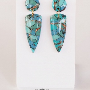 Cercei din lut polimeric și rășină - bijuterii - cercei - Artynos.ro