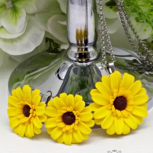 Set cu gerbera - bijuterii - seturi de bijuterii - Artynos.ro