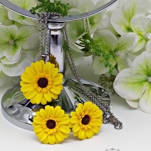 Set cu gerbera - bijuterii - seturi de bijuterii - Artynos.ro