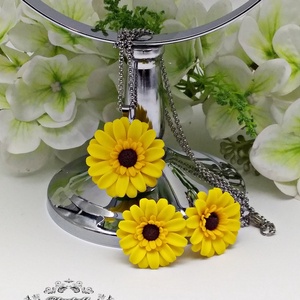Set cu gerbera - bijuterii - seturi de bijuterii - Artynos.ro